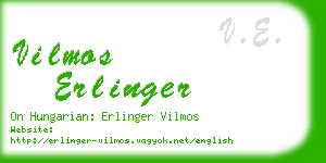 vilmos erlinger business card